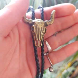 Bull Skull Bolo Tie